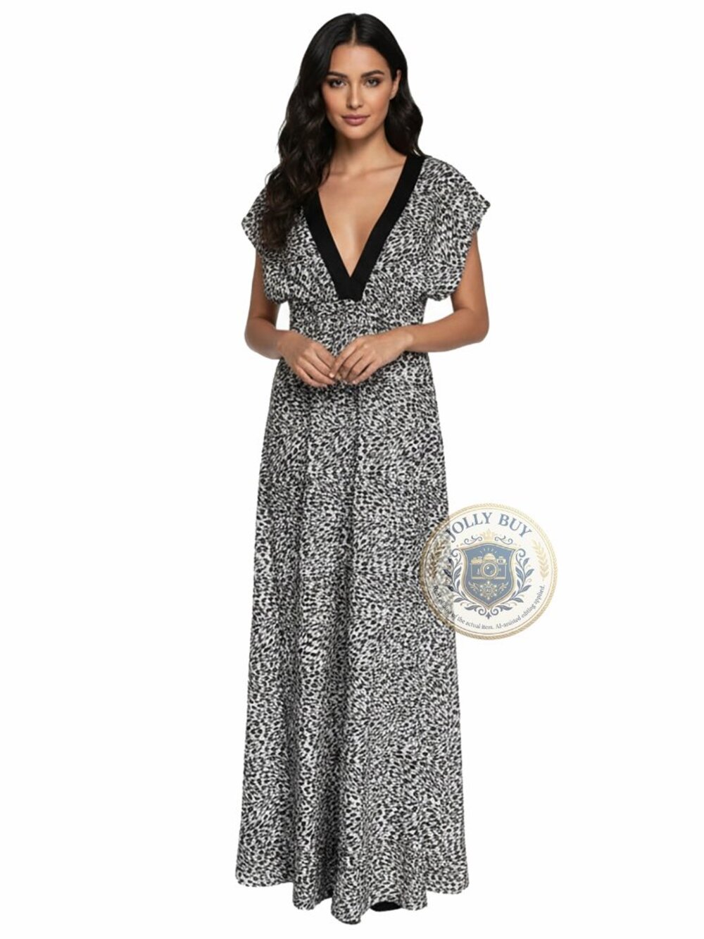 Michael Kors Women’s Swimwear Coverup Maxi Dress Animal Print Sarong Size M NEW